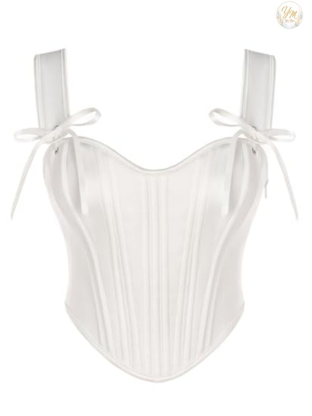 Satin Corset Top Sweetheart Neckline Lace-Up Back Bustier